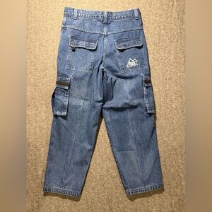 First Down Vtg Cargo Jeans mens 38x32 blue heavy utility baggy Y2K hiphop wide